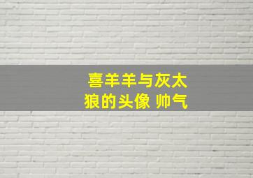 喜羊羊与灰太狼的头像 帅气